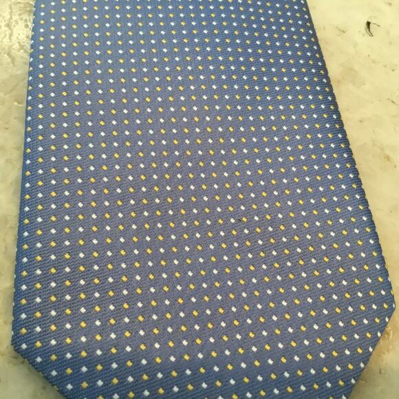 YASANTI BLUE PIN-DOT TIE - Picture 2 of 10